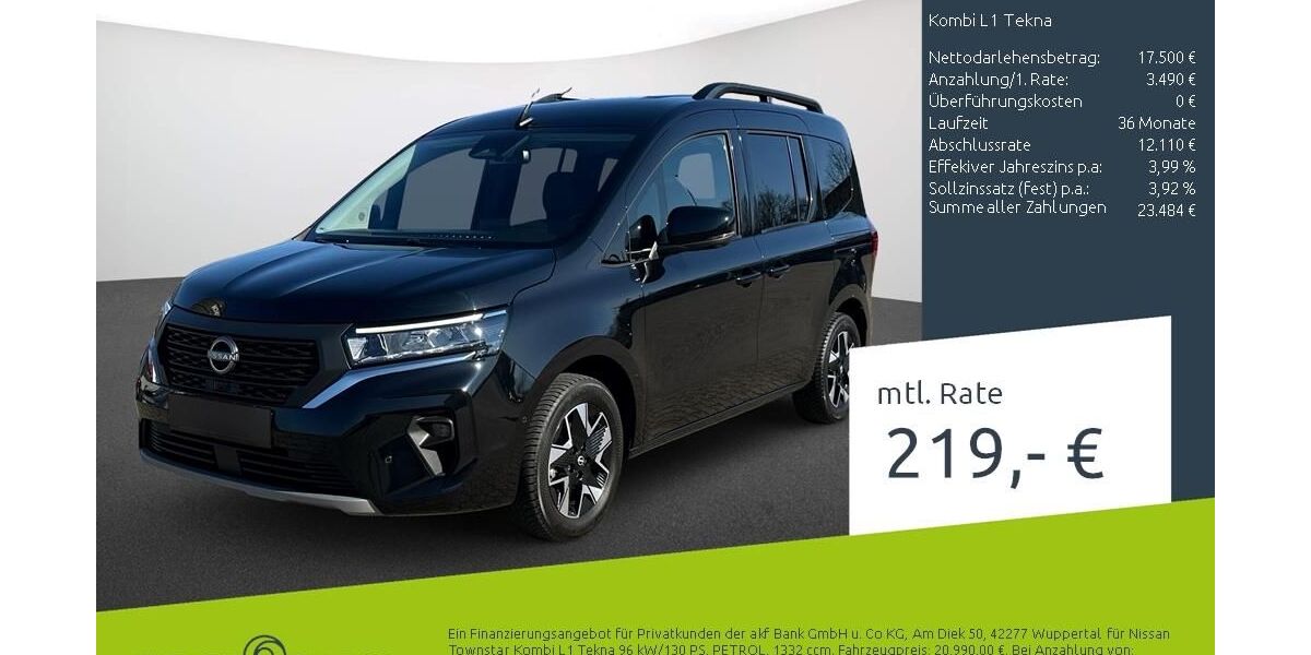 Nissan Townstar 33.030 km 20.990 &euro; Dortmund 44263