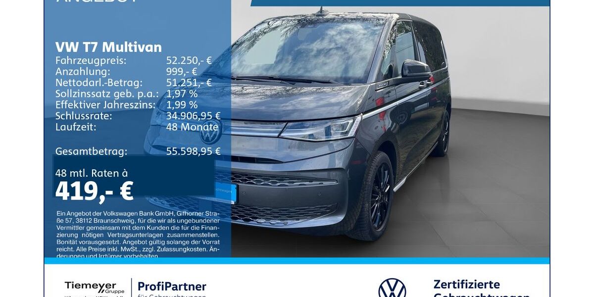 VW T7 Multivan 27.234 km 52.250 &euro; Recklinghausen 45663