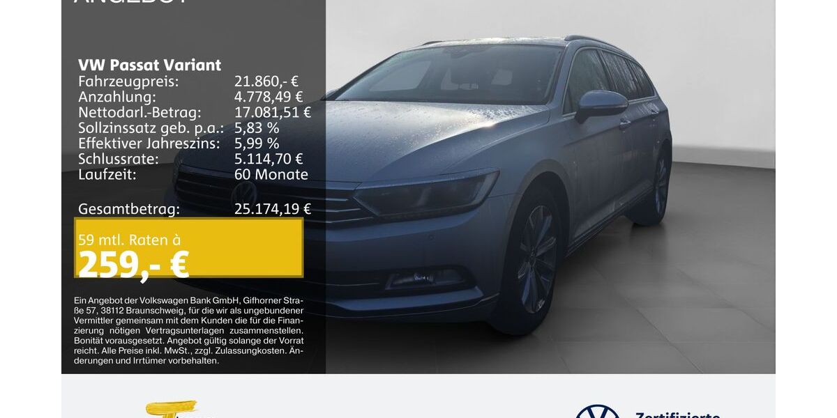 VW Passat Variant 81.988 km 21.860 &euro; Castrop-Rauxel 44575