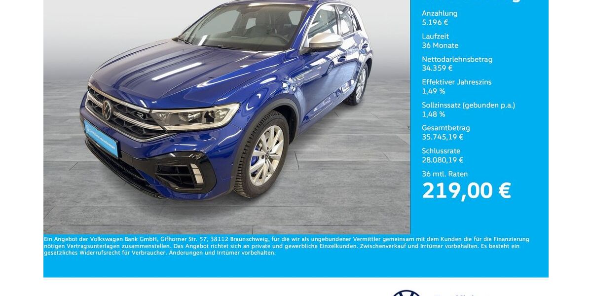 VW T-Roc 6.183 km 38.688 &euro; Dortmund 44141