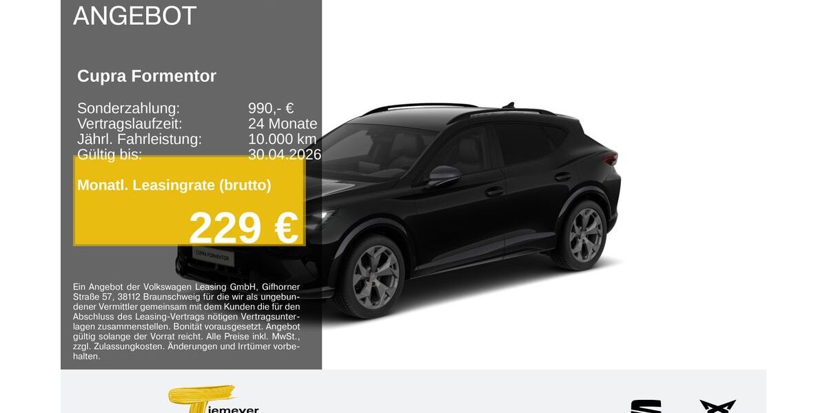 Cupra Formentor 15.440 km 33.350 &euro; Bochum 44809